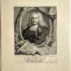 Portrait print of theologian Taco Hajo van den Honert 1755