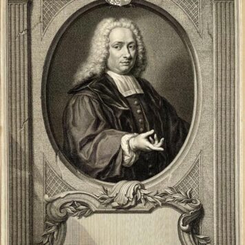 Print Portrait of theologian Johan van den Honert 1750