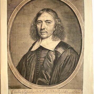 Print Portrait of Cornelis Trigland by Suyderhoef 1650