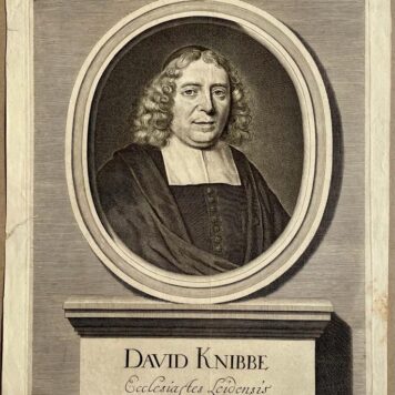 Portrait of pastor David Knibbe by Bouttats (II) 1687