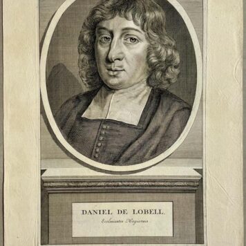 Print portrait preacher Daniel de Lobell by Van Zijlvelt 1720