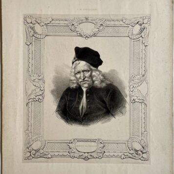 Print portrait of wine collector Jacob van Hoorn by Westpalm van Hoorn 1841