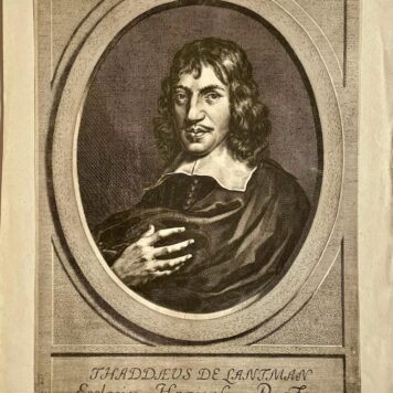 Print portrait of Thadaeus de Lantman by Bary 1700