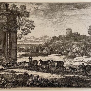 Print The herd returning in stormy weather by Claude Lorrain