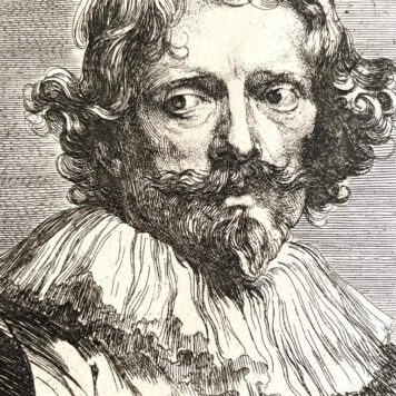 Antique print Portrait of Lucas Vorstermans I by Anthony van Dyck