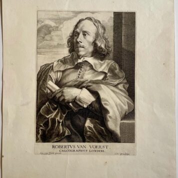 Antique print Portrait of Robert van Voerst by Van Voerst.