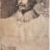 Antique print Portrait of Paul de Vos after Anthony van Dyck