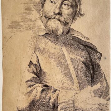 Antique print Portrait of Antoon Cornelissen after Anthony van Dyck.
