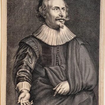 Antique print Portrait of Paul de Vos by Adriaen Lommelin.