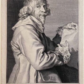 Antique print Portrait of Hendrik van Steenwyck II by Paulus Pontius.