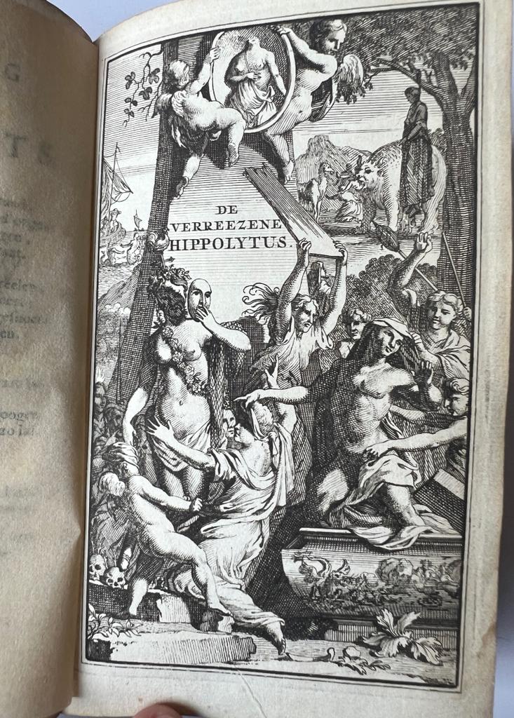 Hippolytus - [Dutch literature, Women 1711] De verreezene Hippolytus, ontdekkende de natuur, eigenschappen, toomelooze hartstochten, onkuische liefde, en ydelheid der vrouwen. [...] Amsterdam, Jacob van Royen, 1711.