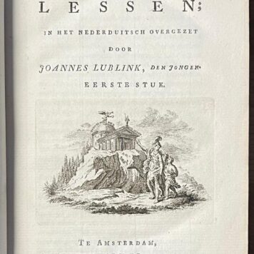 Set of 4, 1774-76, Translation | Zedekundige lessen / Brieven (...) / Mengelschriften (...). Amsterdam, Pieter Meijer, 1774-1776, 4 vols.