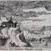Antique print Landscape with a river valley by Simon Wijnants Frisius