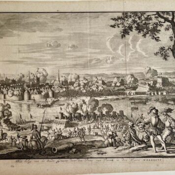 Antique print The siege of Grave in 1636 by Jan Luyken.