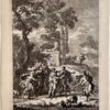 Antique print Amaryllis plays blindfolded by Richard van Orley II