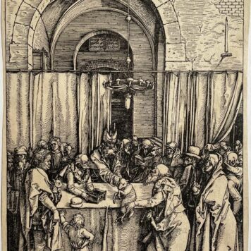 Antique print The refusal of Joachim's offer by Albrecht Dürer.