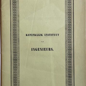Koninklijk Instituut van Ingenieurs. Reglement d.d. 1848