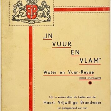 Theater programm 'In vuur en vlam' water en vuur-revue 1936