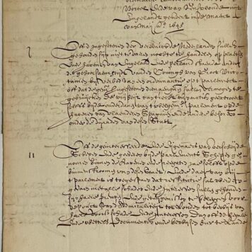 manuscript ambassadeurs W. Boreel en Johan van Reede van Renswoude 17th century