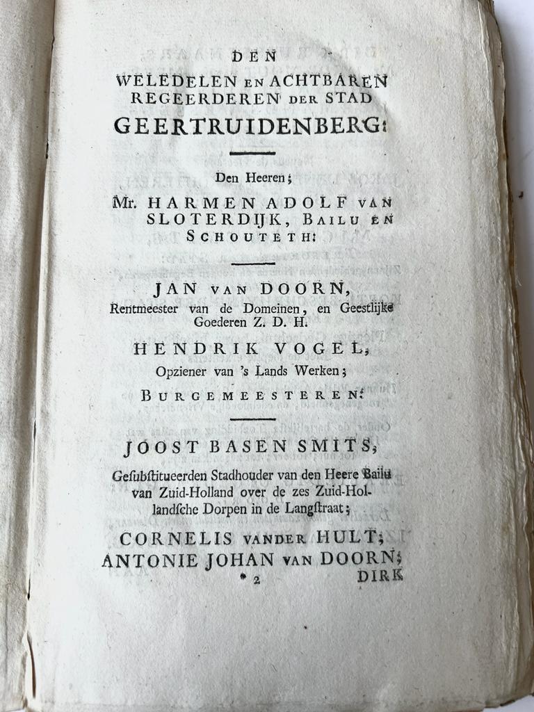 Nuyssenburg Korte beschrijving van Geertruidenberg 1774