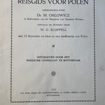 Reisgids voor Polen samengesteld door Orlowicz en W.G. Kluppell