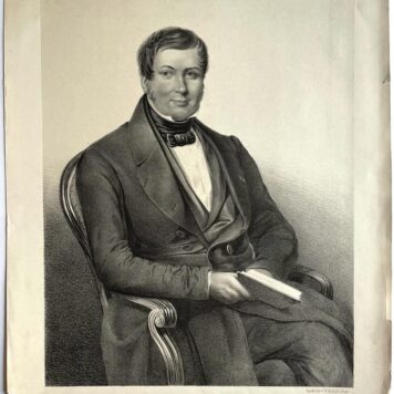 Portret van J. Op den Hooft door C.W. Mieling
