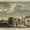 Gekleurde antieke prent Noord-Holland: Kennemer Poort te Alkmaar.