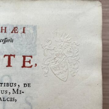 Latin, 1686, History | Juris in Illustri Academia Lugduno-Batava Antecessoris De Nobilitate, De Principibus, De Ducibus (...), De Advocatis Ecclesiae de Comitatu Hollandiae et Diocesi Ultraiectina Libri Quatuor. Amstelodami, Lugd. Batavor. Apud Janssonio-Waesbergios, Felicem Lopez, 1686, 1151 pp.