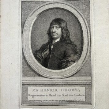 Portret van Henrik Hooft door Jacob Houbraken.