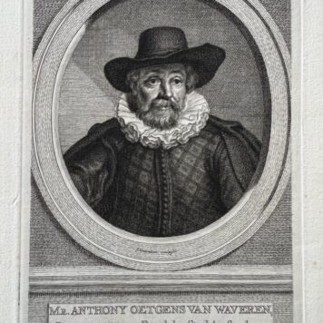 Portret van Anthony Oetgens van Waveren door Houbraken