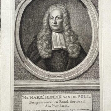 Portret van Amsterdamse burgemeester Harmen Henrik van de Poll