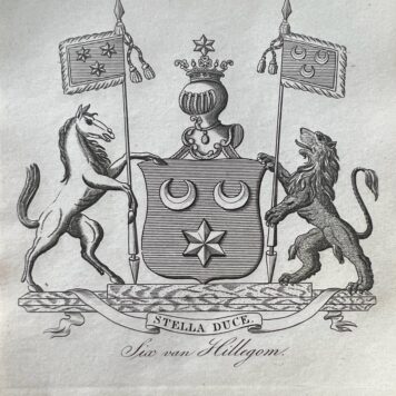 Coat of Arms: Original preparatory drawing of the Six van Hillegom Crest