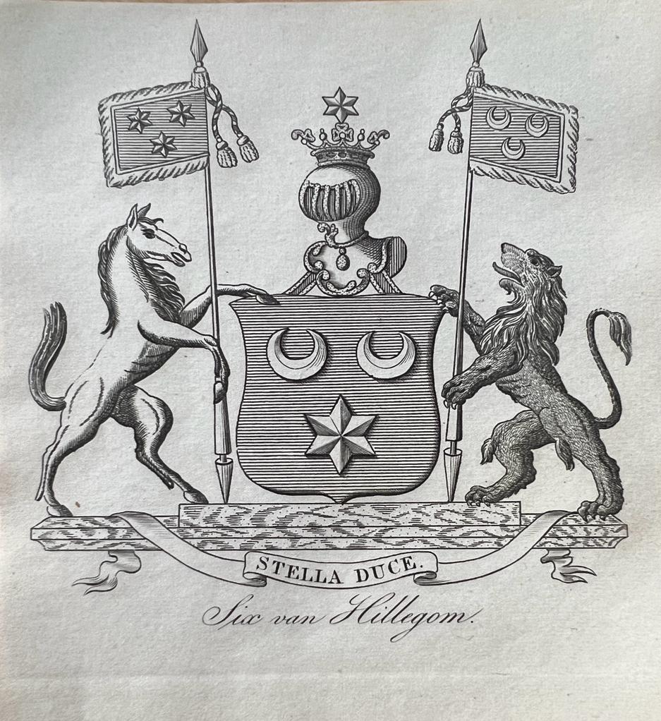 Coat of Arms: Original preparatory drawing of the Six van Hillegom Crest
