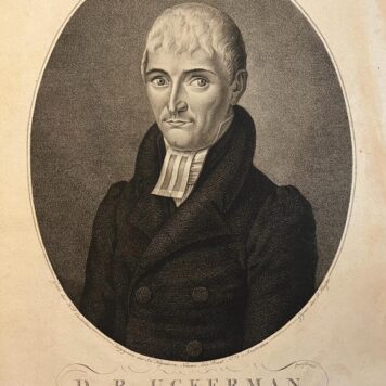 Portret van D.R. Uckerman stippelgravure stipple engraving