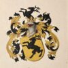[Heraldic coat of arms] Coloured coat of arms of the Boot family, family crest, 1 p.