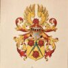 [Heraldic coat of arms] Coloured coat of arms of the Borret family, family crest, 1 p.