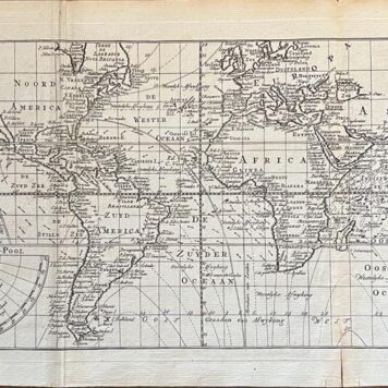 Antieke zeekaart met de afwijkingen van het kompas door magnetisme. Gemaakt door de beroemde astronomist en natuurkundige Edmund Halley.