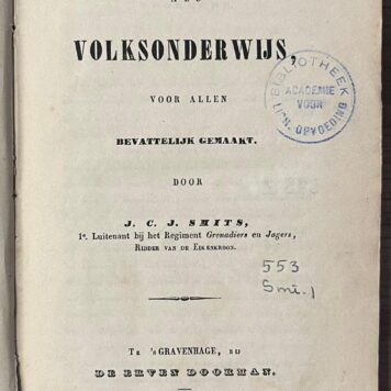 Education, 1845, Gymnastics | De gymnastiek als volksonderwijs voor allen bevattelijk gemaakt. 's-Gravenhage, De Erven Doorman, 1845, 139 pp.