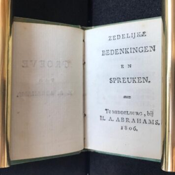 Miniature Book, 1806 | Zedelijke bedenkingen en spreuken
