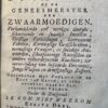 De schim van Bocatius of de geneesmeester der zwaarmoedigen