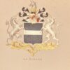 [Heraldic coat of arms] Coloured coat of arms of the van Borssele family, family crest, 1 p.