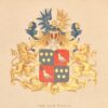 [Heraldic coat of arms] Coloured coat of arms of the van den Bosch family, family crest, 1 p.