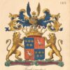 [Heraldic coat of arms] Coloured coat of arms of the van den Bosch family, family crest, 1 p.
