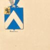 [Heraldic coat of arms] Coloured coat of arms of the Boudins family, family crest, 1 p.