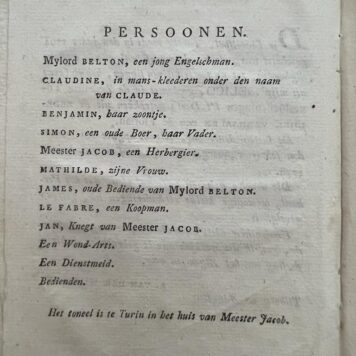 Claudine Toneelspel door A. van der Willigen