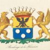 [Heraldic coat of arms] Coloured coat of arms of the Boulengé de la Hainiere family, family crest, 1 p.