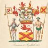 [Heraldic coat of arms] Coloured coat of arms of the de Bounam de Ryckholt family, family crest, 1 p.