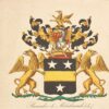 [Heraldic coat of arms] Coloured coat of arms of the de Bounder de Melesbrouck family, family crest, 1 p.
