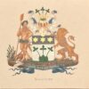 [Heraldic coat of arms] Coloured coat of arms of the Bourcourd family, family crest, 1 p.
