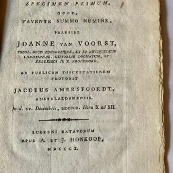Annotationum in loca selecta novi poederis specimen primum [...] Leiden A. en J. Honkoop 1810